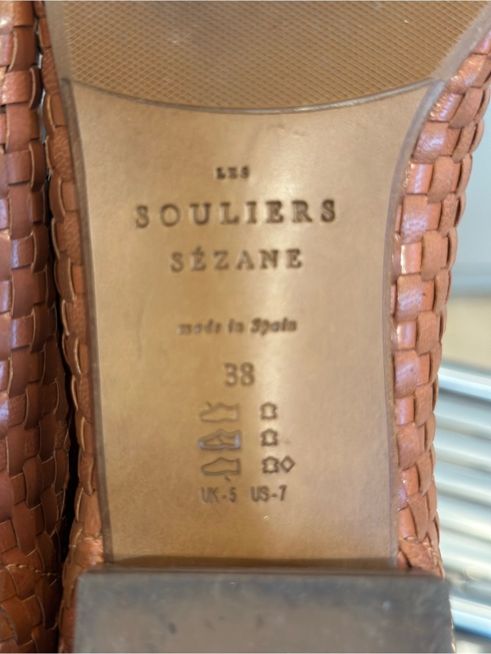 Sezane Woven Leather Flats in Tan - Picture 13 of 13